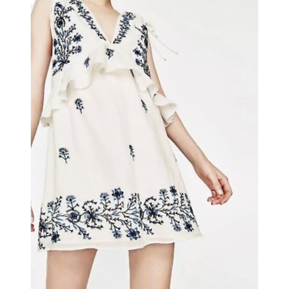 NWT Zara Embroidered Dress